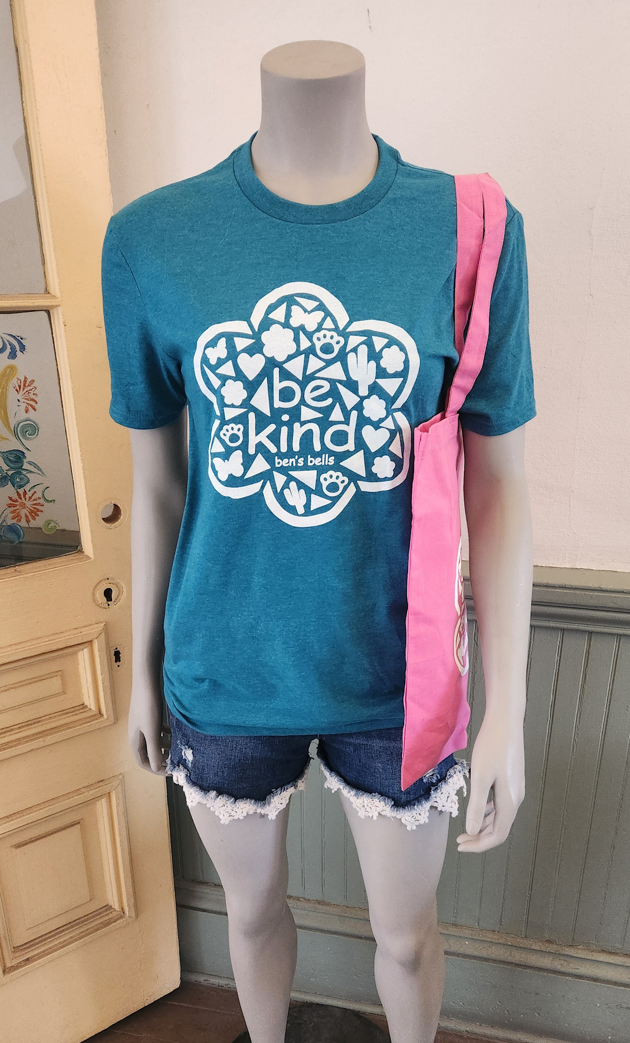 Ben's Bells Teal Mosaic Tee