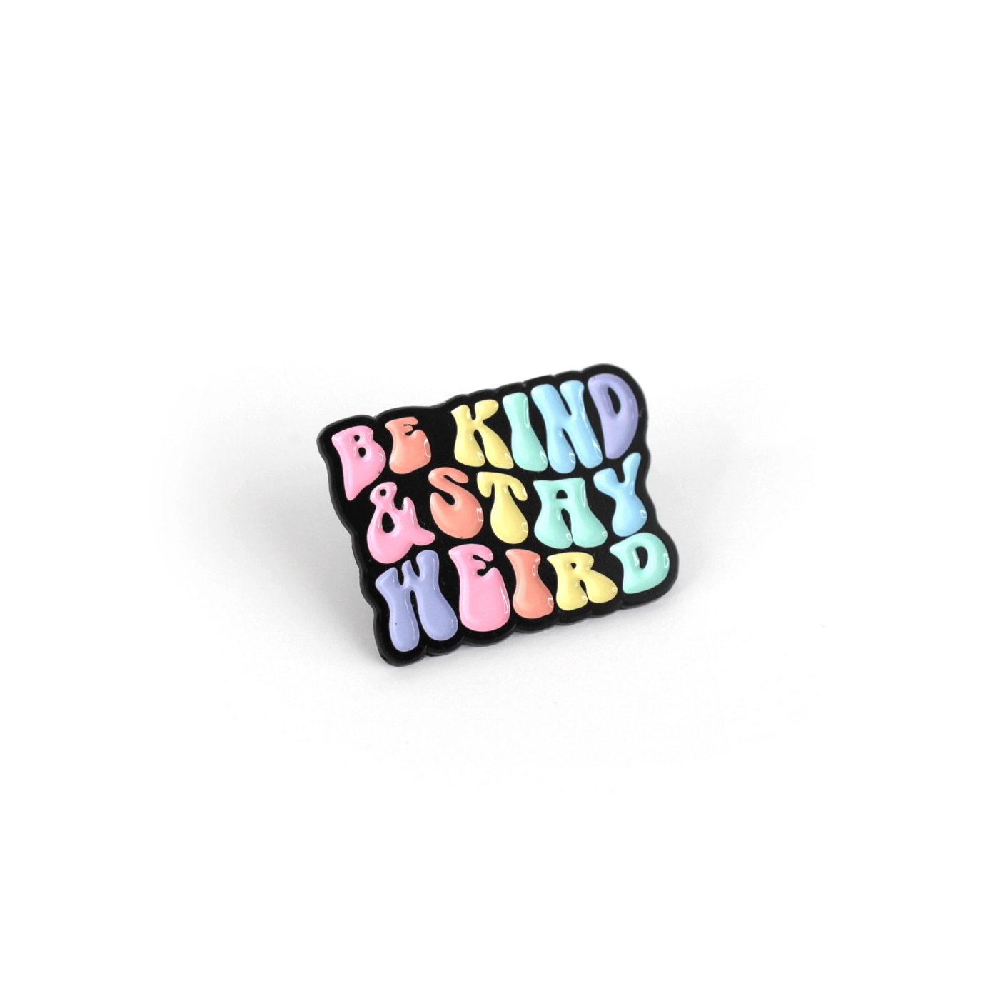 Electric Little Things Enamel Pin - Be Kind & Stay Weird Retro Lettering