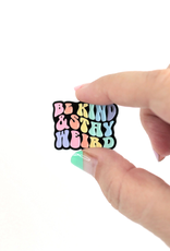 Electric Little Things Enamel Pin - Be Kind & Stay Weird Retro Lettering