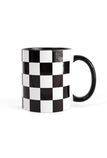 Electric Little Things Ceramic Mug - Be Kind & Stay Weird Rainbow Checkered