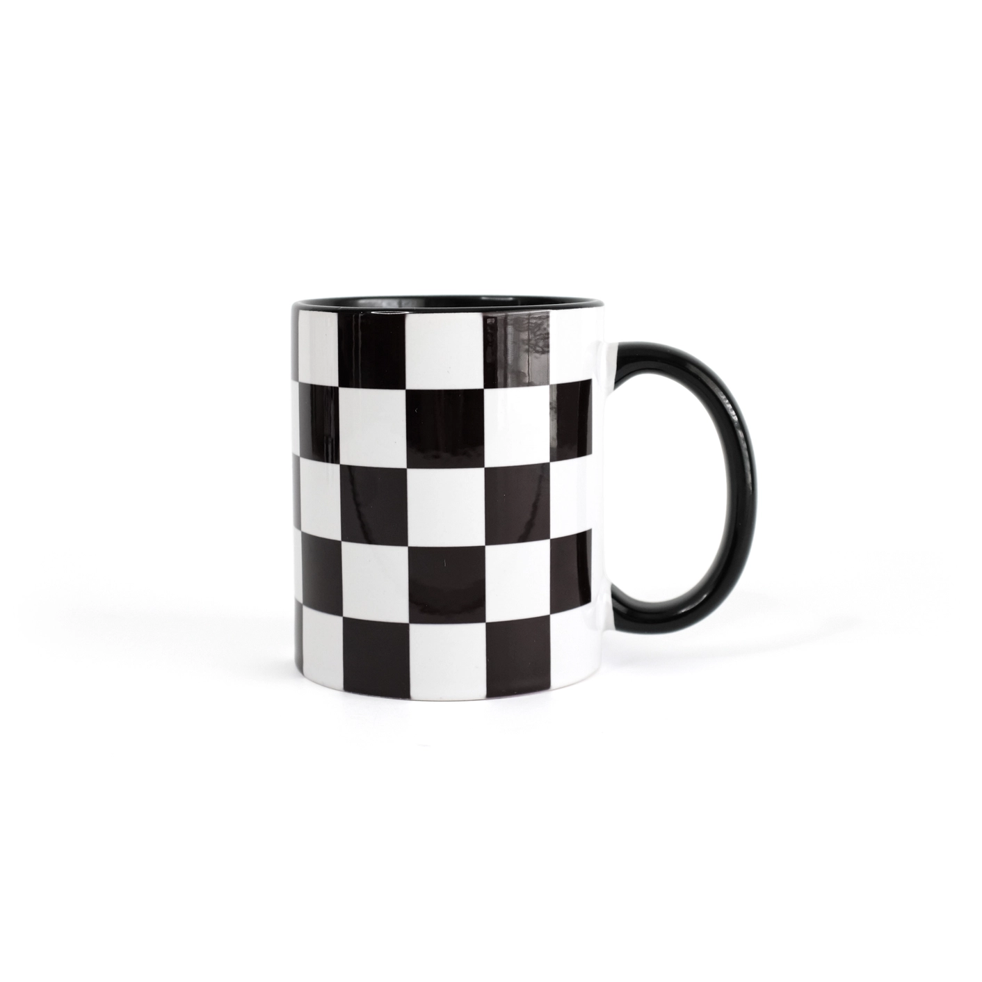 Electric Little Things Ceramic Mug - Be Kind & Stay Weird Rainbow Checkered