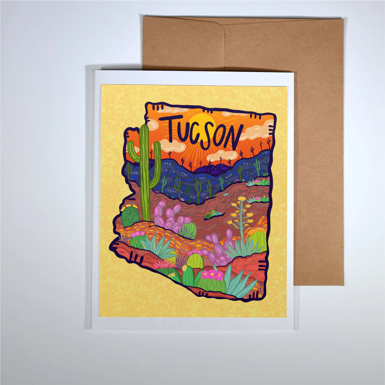 Annotated Audrey Card - Tucson Orange