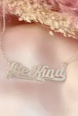 Wildflower & Co. Be Kind Nameplate Necklace - Sterling Silver
