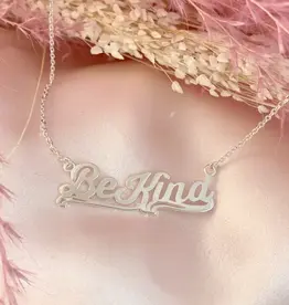 Wildflower & Co. Be Kind Nameplate Necklace - Sterling Silver