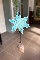 Ben's Bells Snowflake Ornament - Blue Crackle