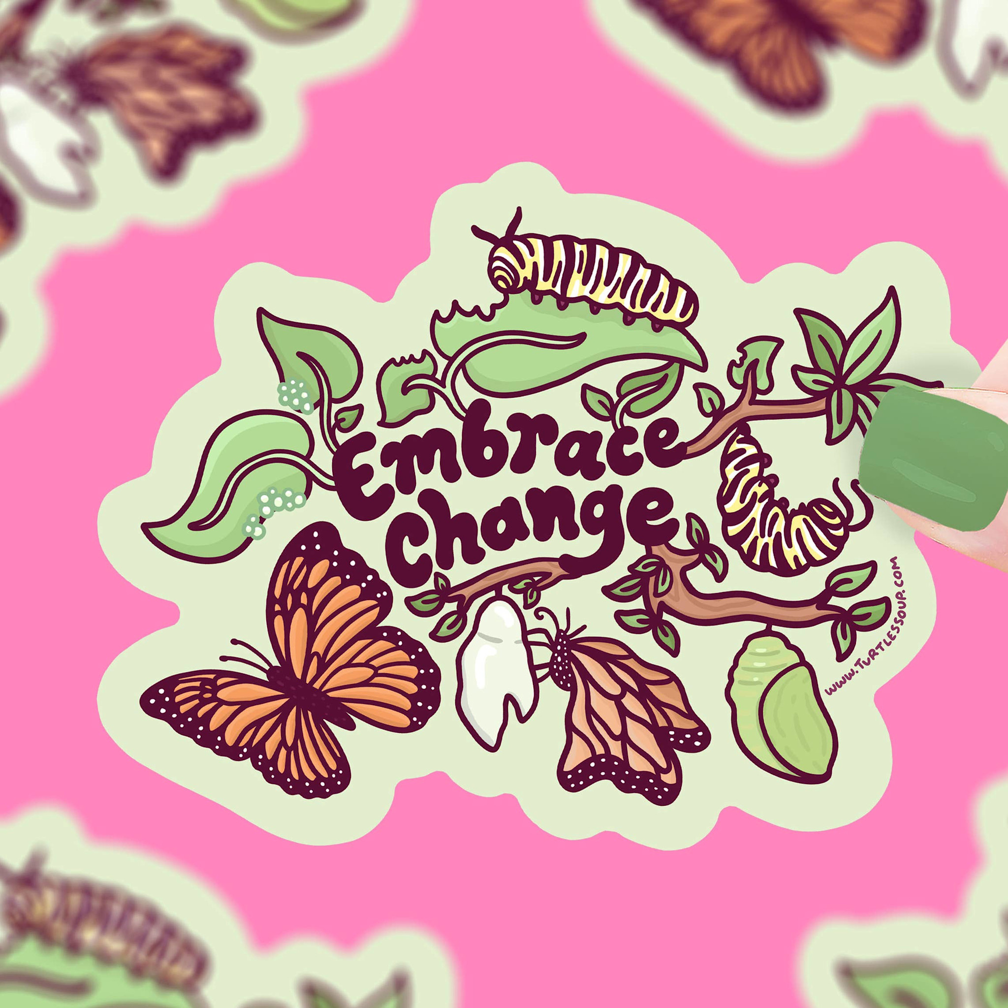 Turtle's Soup Vinyl Sticker - Embrace Change