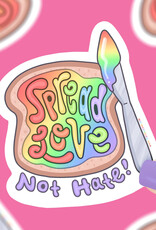 Turtle's Soup Vinyl Sticker - Spread Love Not Hate