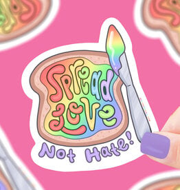 Turtle's Soup Vinyl Sticker - Spread Love Not Hate