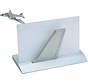 Business Card Holder Airplane Tail Silver