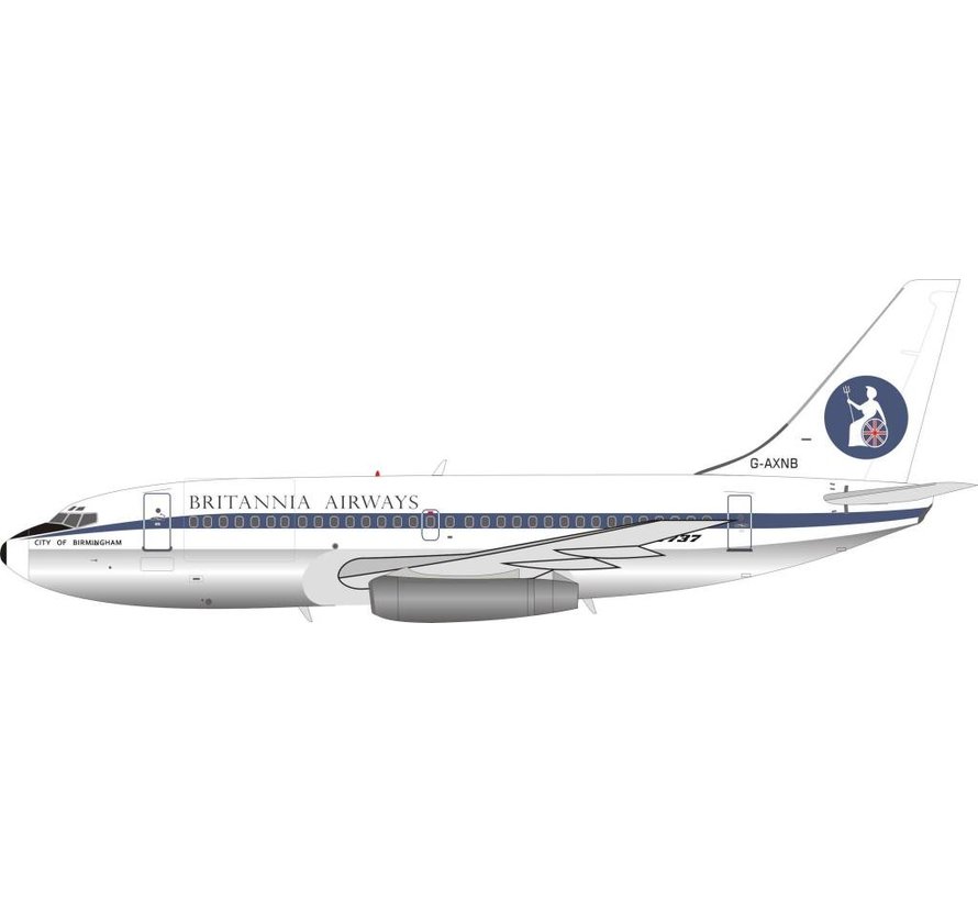B737-200 Britannia Airways G-AXNB 1:200 with stand