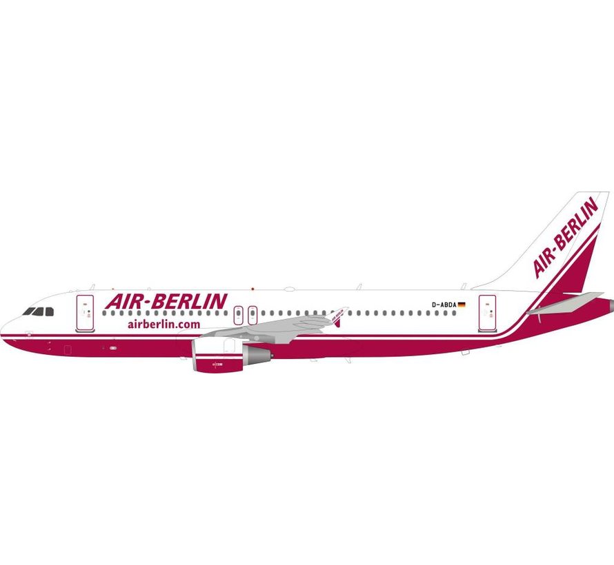 A320 Air Berlin old livery D-ABDA 1:200 with stand
