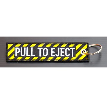 Keychain Pull to Eject Embroidered
