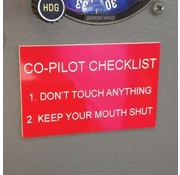 Sporty's Co-Pilot Checklist Placards Humerous