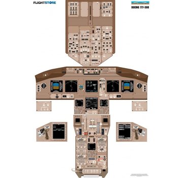 Aviation Training Graphics Cockpit Training Poster B777-300 (24" x 35")