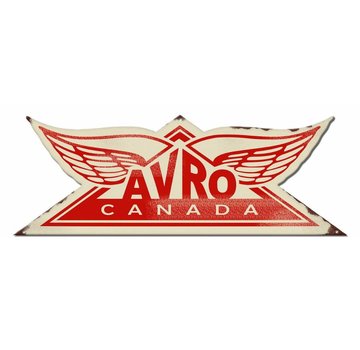 Avro Canada Metal Sign Red