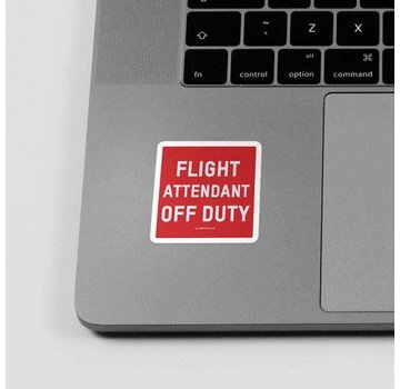 Airportag Sticker Flight Attendant Off Duty Small