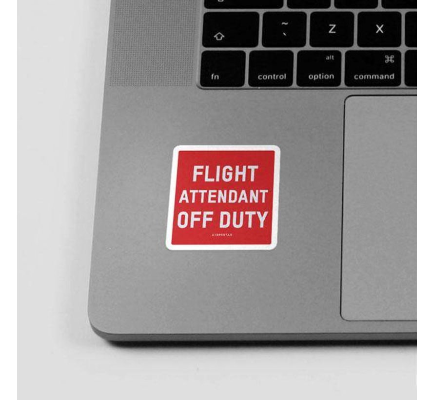 Sticker Flight Attendant Off Duty Small