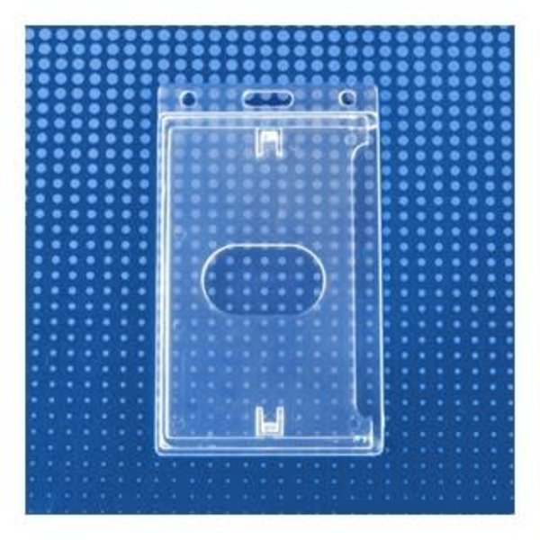 Rigid Plastic Vertical Side Loading Badge Holder with thumb slot