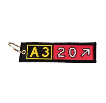 Keychain Embroidered Airbus A320 Runway numbers