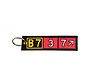 Keychain, Embroidered, Boeing 737 Runway sign