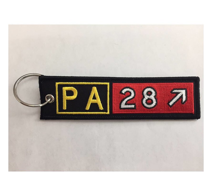 Keychain Embroidered PA28 Piper Cherokee Runway Sign