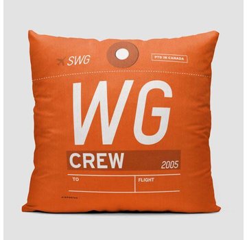 Airportag Throw Pillow Sunwing Crew
