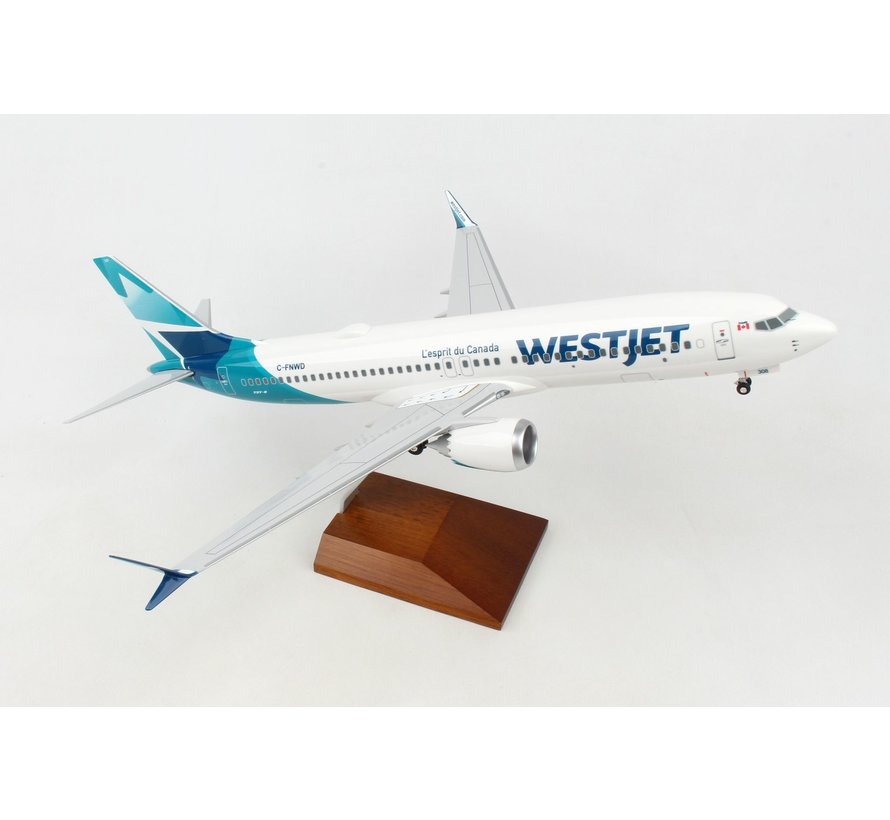 B737-8 MAX WestJet 2018 livery C-FNWD 1:100 Gear+ Stand