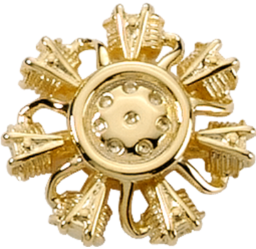 Johnson's Pin Radial Engine (3-D) Gold Plate