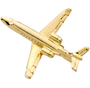 Johnson's Pin Learjet 45 (3-D cast) Gold Plate