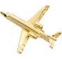 Pin Learjet 45 (3-D cast) Gold Plate