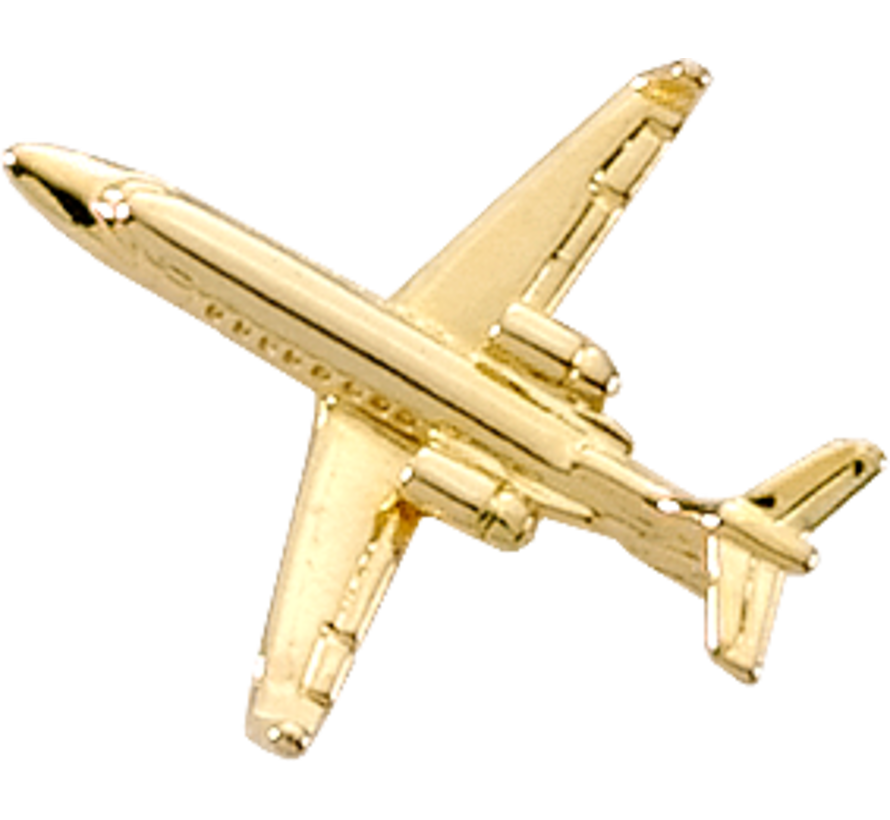 Pin Learjet 45 (3-D cast) Gold Plate