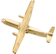 Johnson's ATR-42 (3-D CAST) AIRPLANE PIN Gold