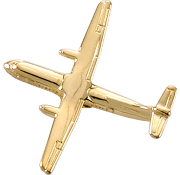 Johnson's ATR-42 (3-D CAST) AIRPLANE PIN Gold
