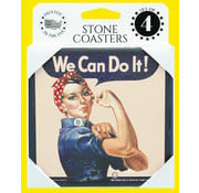 Stone Coasters Rosie The Riveter We Can Do It (Set of 4)
