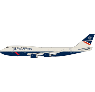 Lupa Aircraft Models B747-400 British Airways Landor Retro Livery #BA100 G-BNLY 1:200 with Stand