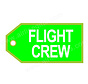 Luggage Tag Flight Crew Green