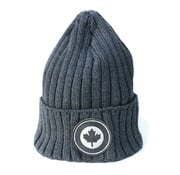 Heavyweight Rib Knit Roundel Tuque With Cuff