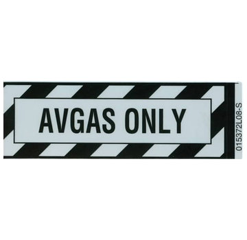 Avgas Only Sticker
