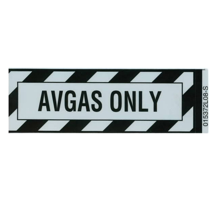 Avgas Only Sticker