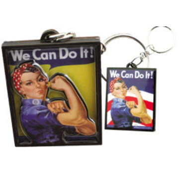 2D Keychain Rosie The Riveter We Can Do It