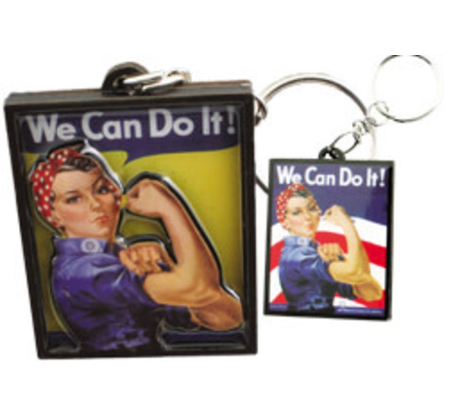2D Key Chain Rosie The Riveter We Can Do It