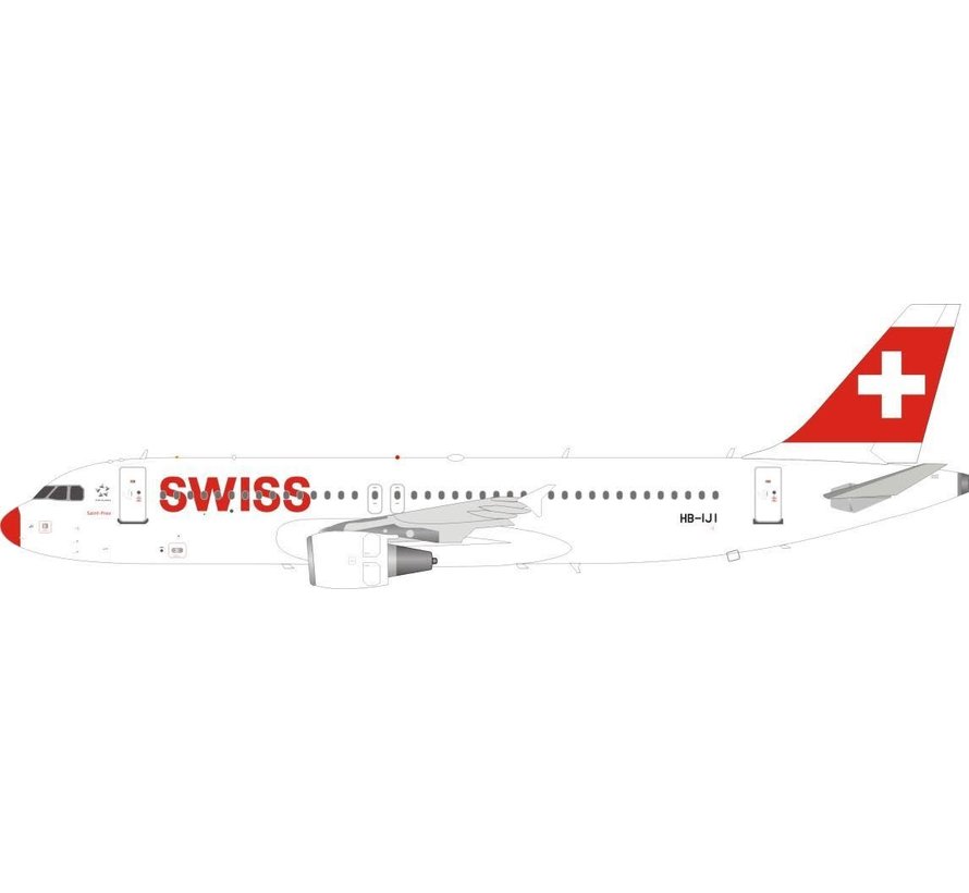 A320 Swiss Int'l Red Nose HB-IJI 1:200 With Stand