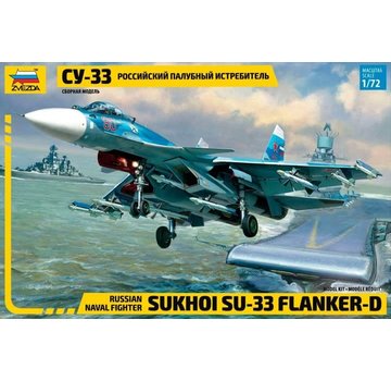 Zvesda SU33 FLANKER D RUSSIAN NAVAL 1:72 scale kit
