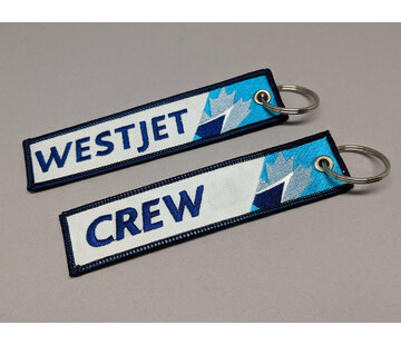 Keychain Westjet New Livery 2018 CREW Embroidered