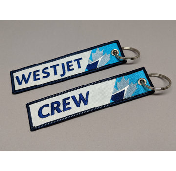 Key Chain Westjet New Livery 2018 CREW Embroidered
