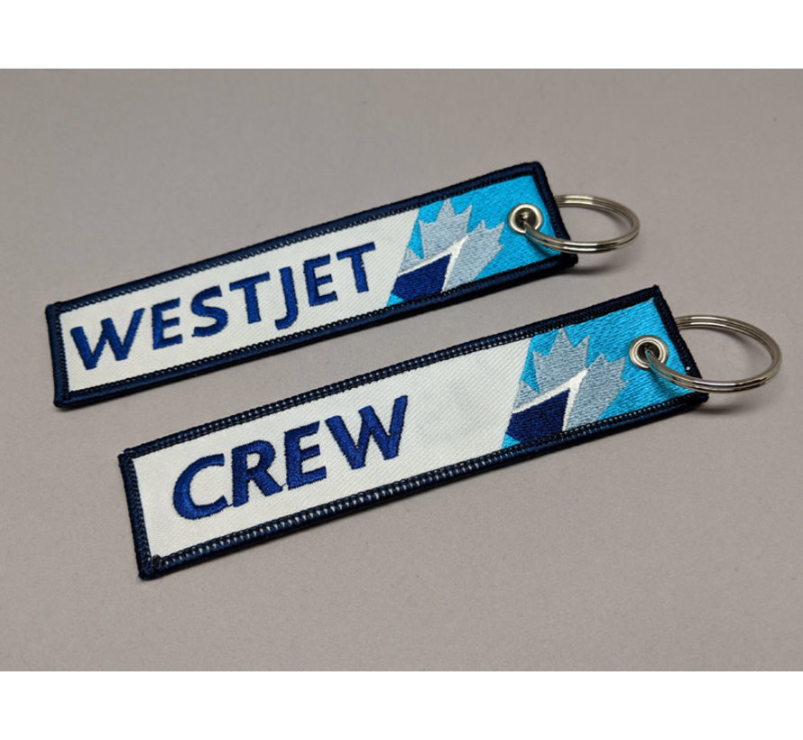 Keychain Westjet New Livery 2018 CREW Embroidered