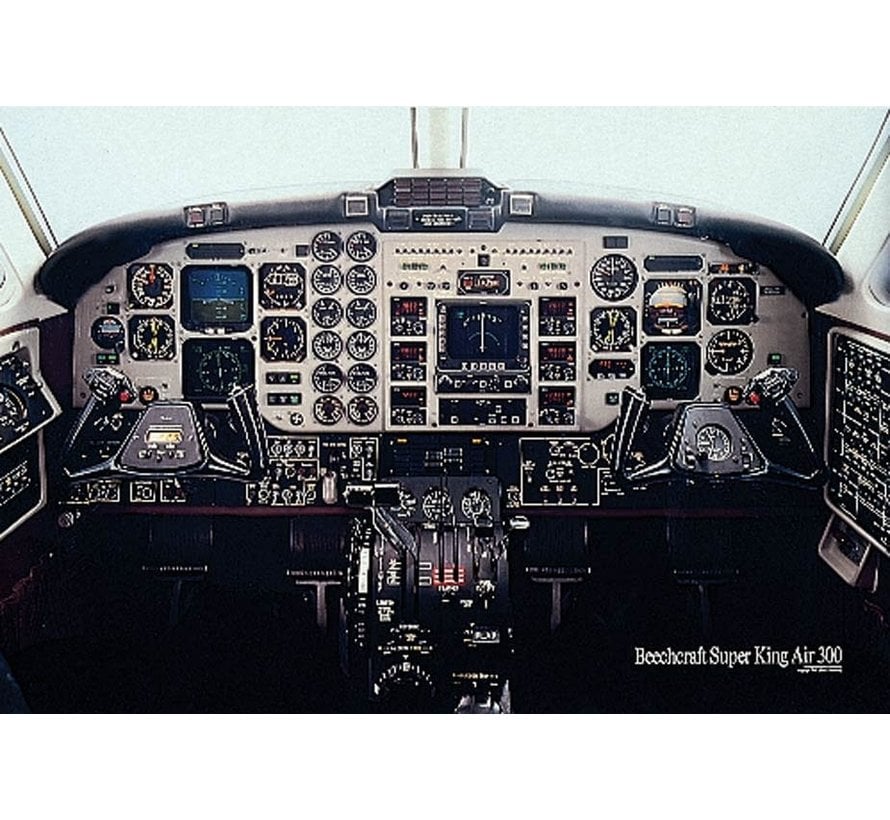 Poster Super King Air 300 Cockpit