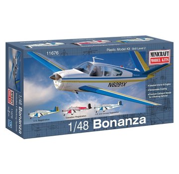 Minicraft Model Kits BEECH BONANZA [V-Tail] 1:48 Scale Kit