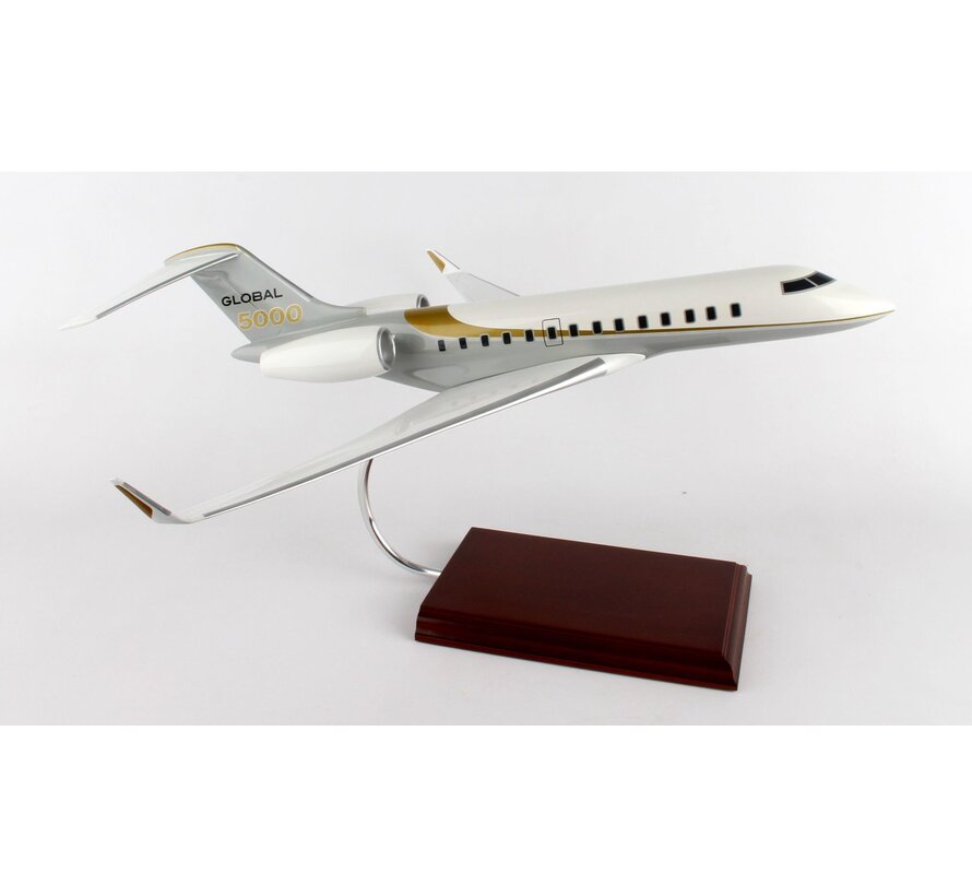 Global 5000 Bombardier House Livery gold/grey 1:55 with stand