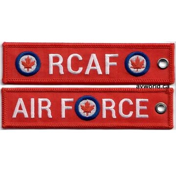 avworld.ca Key Chain RCAF Red Embroidered